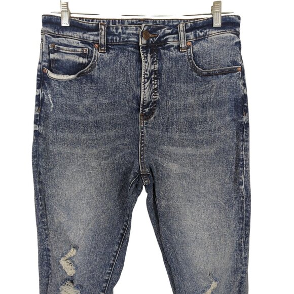 Boston Proper high-rise distressed straight leg Women's Jeans size‎ 10 - Picture 6 of 14